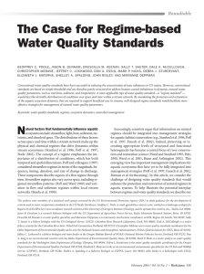 The Case for Regime-based Water Quality Standards Roundtable