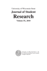 Research  Journal of Student University of Wisconsin-Stout