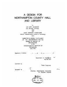 A  DESIGN  FOR NORTHAMPTON  COUNTY  HALL