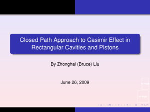 Closed Path Approach to Casimir Effect in Rectangular Cavities and Pistons