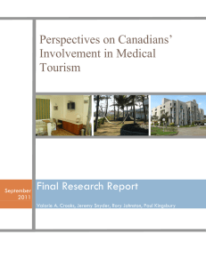 Perspectives on Canadians’ Involvement in Medical Tourism