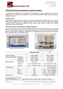 LCR Active Head and Impedance Analysis Interface