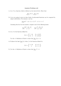 Analysis Problems #2 1. 2. inf