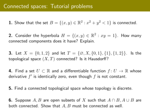 Connected spaces: Tutorial problems