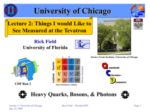 University of Chicago Lecture 2: Things I would Like to