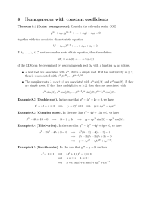 8 Homogeneous with constant coefficients