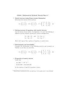 1MA01: Mathematical Methods Tutorial Sheet 4