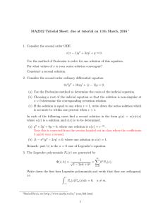 MA2332 Tutorial Sheet: due at tutorial on 11th March, 2016