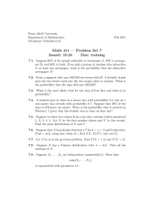 Math 411 — Problem Set 7 Issued: 10.24 Due: training
