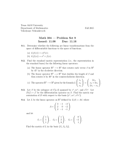 Math 304 — Problem Set 9 Issued: 11.08 Due: 11.16