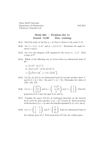 Math 304 — Problem Set 11 Issued: 12.06 Due: training