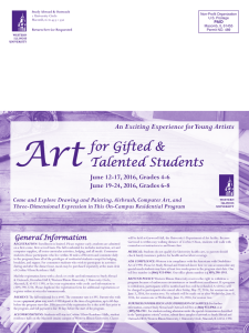 Art for Gifted &amp; Talented Students An Exciting Experience for Young Artists