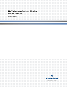 RPC2 Communications Module Rack PDU SNMP OIDs Technical Bulletin