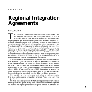T Regional Integration Agreements Introduction