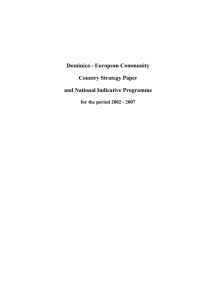 Dominica - European Community Country Strategy Paper and National Indicative Programme