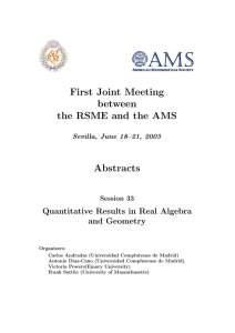 First Joint Meeting between the RSME and the AMS Abstracts