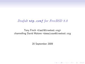Deafult ntp.conf for FreeBSD 8.0