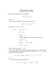 2E2 Tutorial sheet 1 Solutions [Wednesday October 25th, 2000]