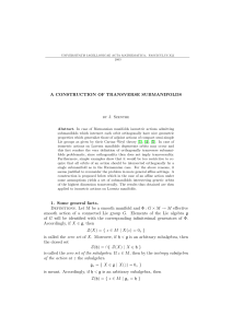 A CONSTRUCTION OF TRANSVERSE SUBMANIFOLDS by J. Szenthe