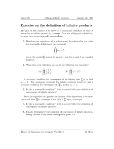 Exercise on the definition of infinite products