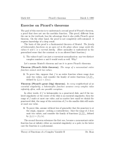 Exercise on Picard’s theorems