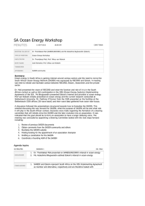 SA Ocean Energy Workshop MINUTES