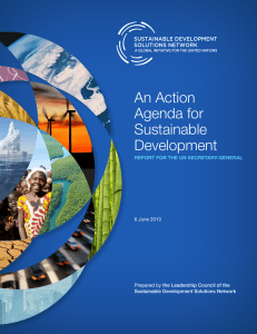 An Action Agenda for Sustainable Development