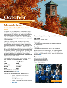 October School, Job, Career How Stout’s Career Service Office helps along the journey
