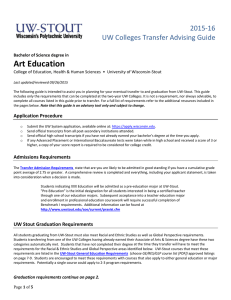 Art Education    2015‐16 UW Colleges Transfer Advising Guide 