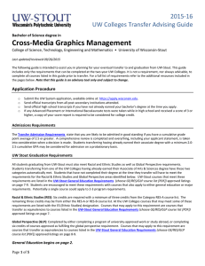 Cross‐Media Graphics Management    2015‐16 UW Colleges Transfer Advising Guide 