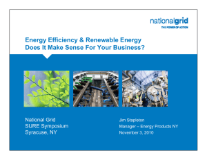 Title Slide Energy Efficiency &amp; Renewable Energy National Grid