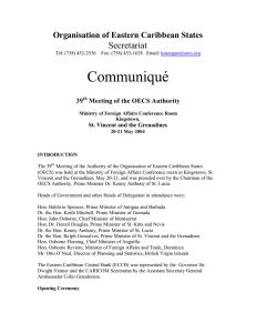 Communiqué Secretariat Organisation of Eastern Caribbean States 39