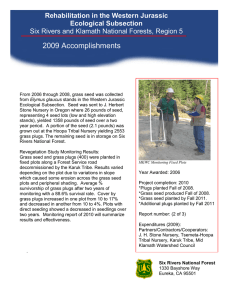 2009 Accomplishments Rehabilitation in the Western Jurassic Ecological Subsection