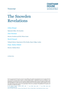 The Snowden Revelations  Transcript