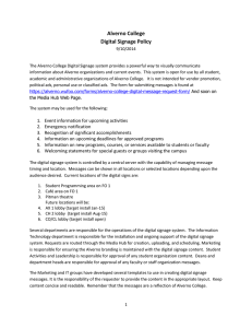Alverno College Digital Signage Policy