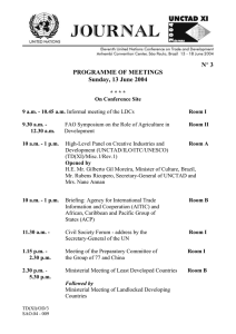 N PROGRAMME OF MEETINGS Sunday, 13 June 2004