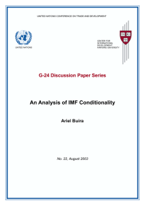 An Analysis of IMF Conditionality G-24 Discussion Paper Series Ariel Buira