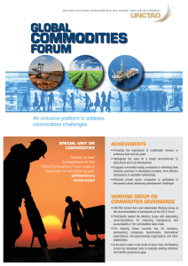 COMMODITIES GLOBAL FORUM An inclusive platform to address