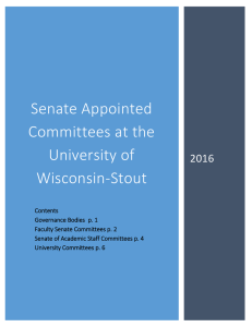 Senate Appointed Committees at the University of Wisconsin-Stout