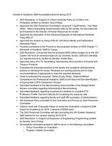 Senate of Academic Staff Accomplishments for spring 2015
