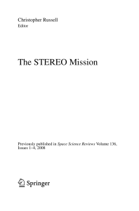 The STEREO Mission Christopher Russell Editor Space Science Reviews
