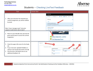 Students – Checking LiveText Feedback Technology Services Task