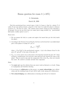 Bonus question for exam 3 (+10%) G. Berkolaiko March 26, 2008