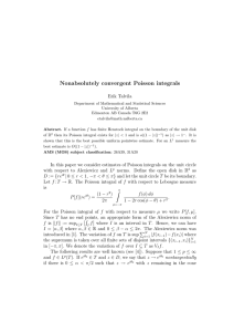 Nonabsolutely convergent Poisson integrals Erik Talvila