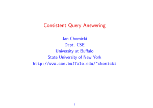 Consistent Query Answering