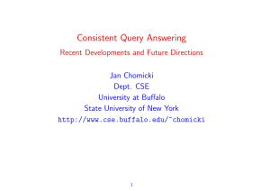 Consistent Query Answering