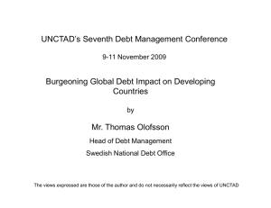UNCTAD’s Seventh Debt Management Conference Burgeoning Global Debt Impact on Developing Countries
