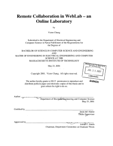 an Remote  Collaboration in WebLab Online Laboratory -