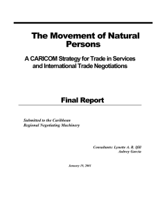 The Movement of Natural Persons Final Report