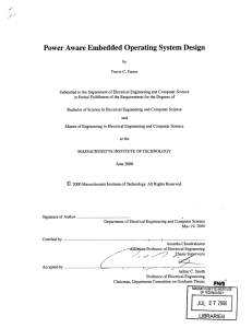 Power  Aware  Embedded  Operating System  Design